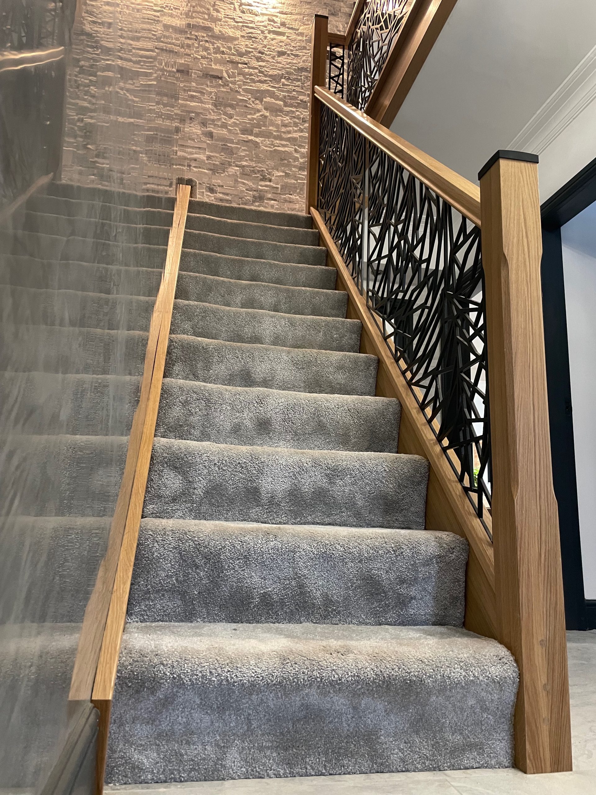 Oak and Wrought Iron Staircase